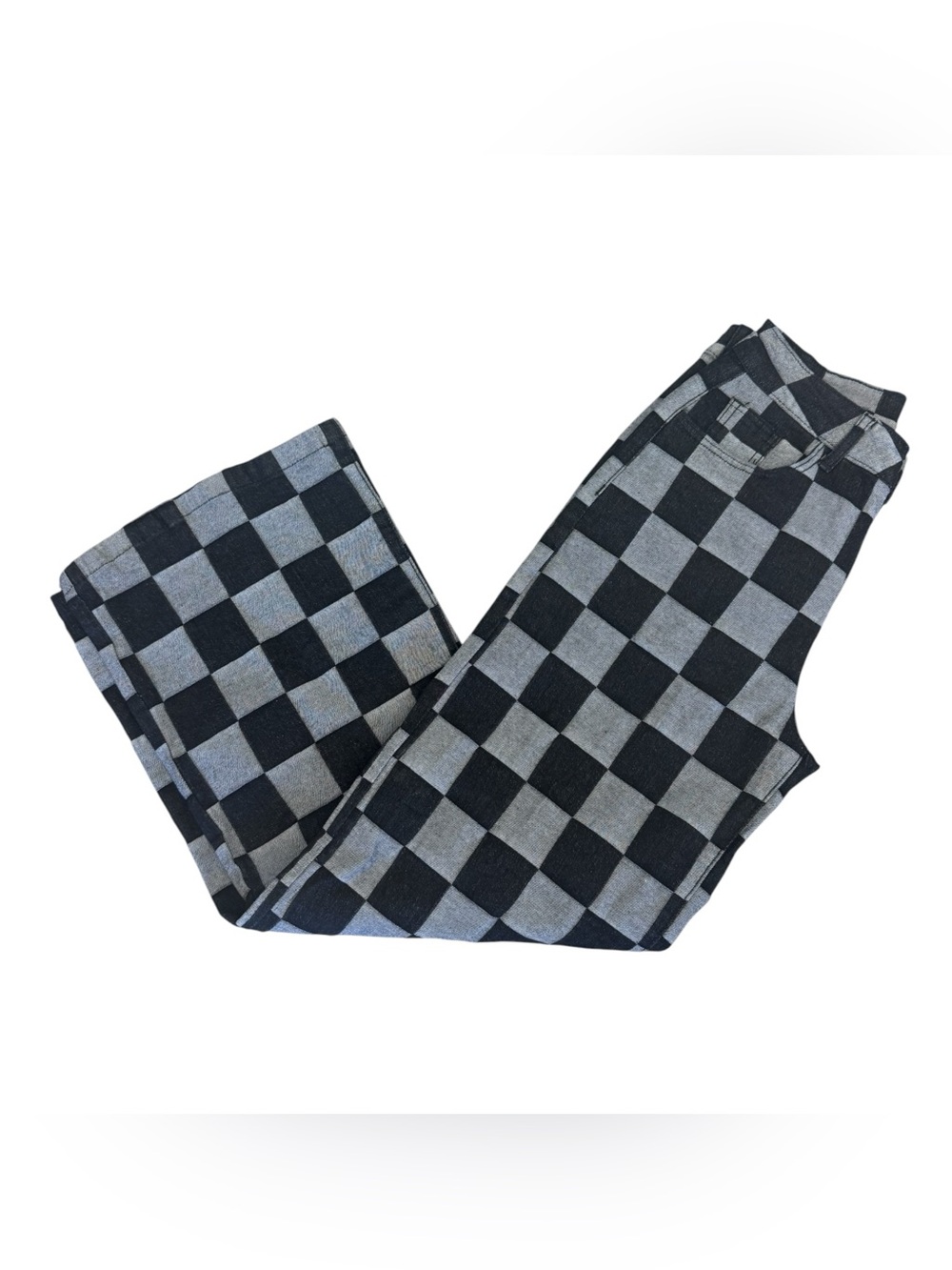 Black & Gray Checkerboard Pants